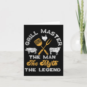 Tarjeta Bbq Smoker Grill Master El Hombre El Mito La Piern