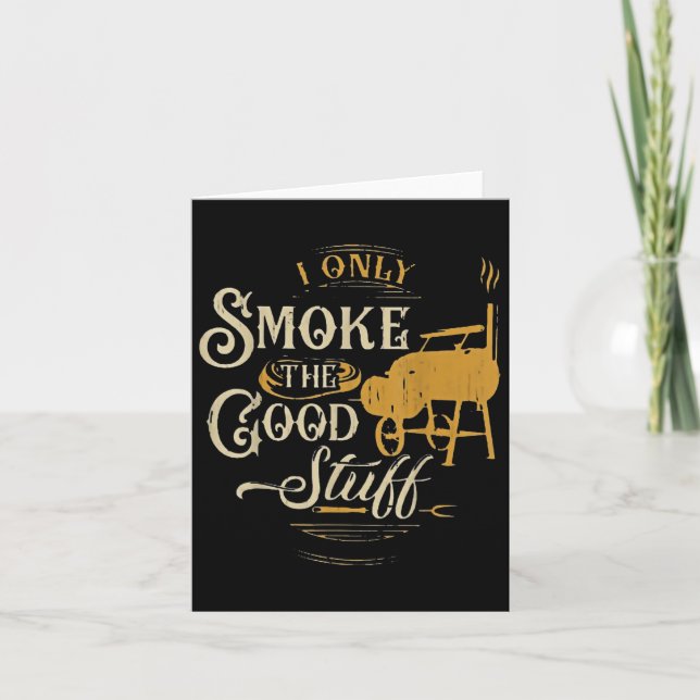 Tarjeta Bbq Solo Fumo Las Buenas Cosas - Regalo Para Grill (Anverso)