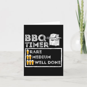 Tarjeta Bbq Timer - Funny Bbq Smoker Byrbeculling Grilling
