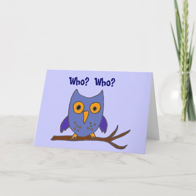Tarjeta BC-Funny Owl Birthday Card (Anverso)