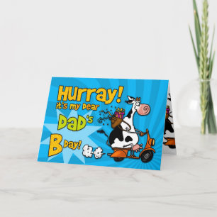 Tarjeta bd scooter cow - papá
