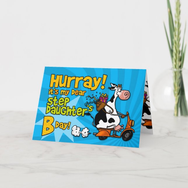 Tarjeta bd scooter vaca - hijastra (Anverso)