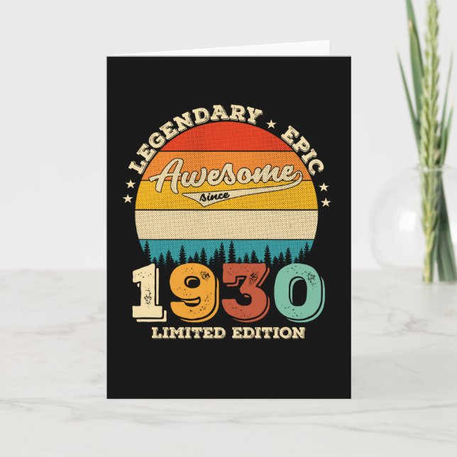 Tarjeta Bday Retro de 95 años asombroso regalo de cumpleañ (Anverso)