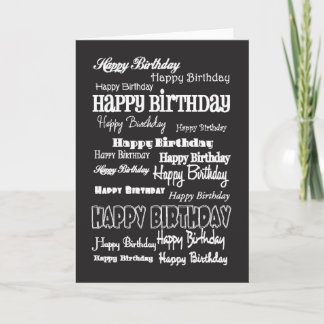 Tarjeta BDayBlack