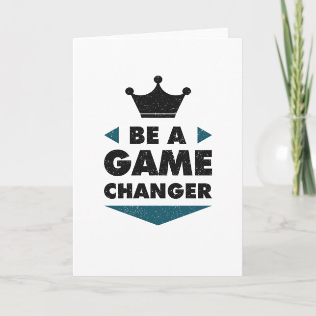 Tarjeta Be A Game Changer Positive Saying Motivation (Anverso)