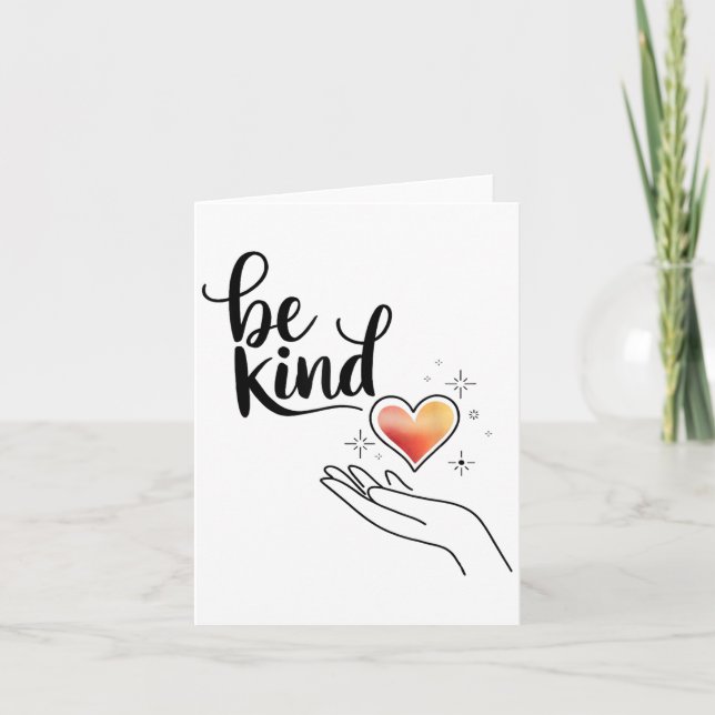 Tarjeta Be Kind Insrational Quote Sitive Motivational  (Anverso)