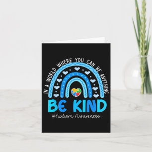 Tarjeta Be Kind Puzzle Autism Awareness Mes Teac