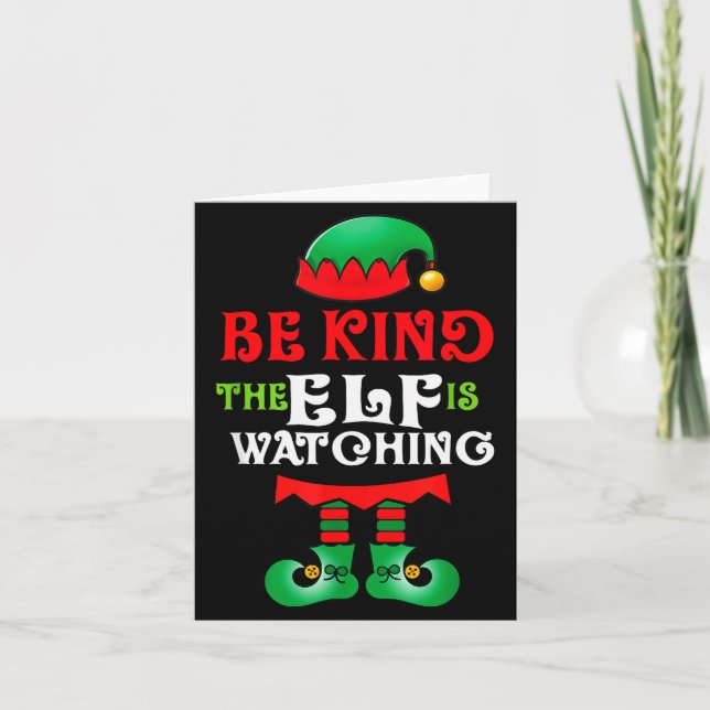 Tarjeta Be Kind Teacher Elf Christmas Anti Bullying Kindne (Anverso)