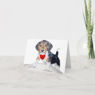 Tarjeta Be MIne Bagel the Beagle Notecard
