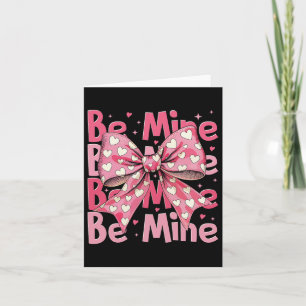 Tarjeta Be Mine Pink Valentine Coquette Heart Xoxo Parejas