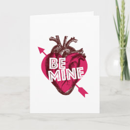 Tarjeta Be Mine Valentine Heart Arrow Card