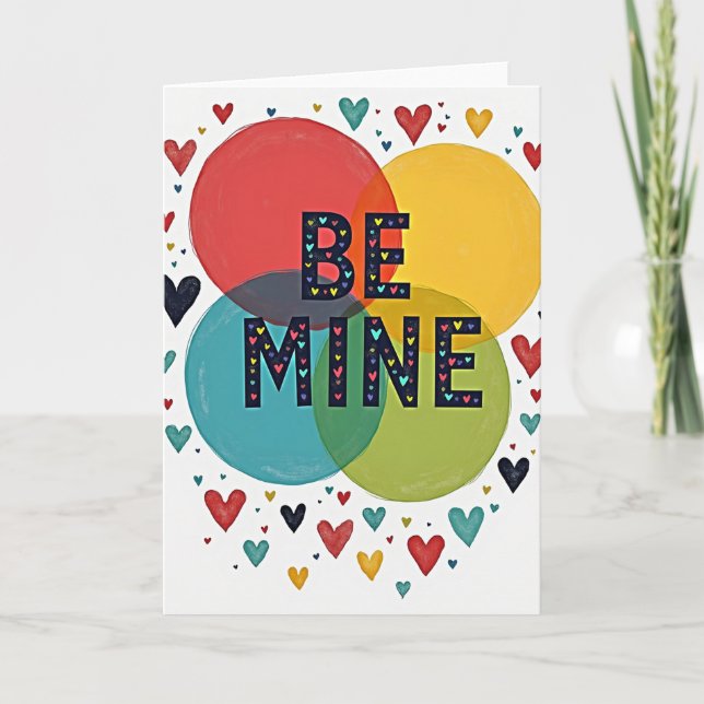 Tarjeta Be Mine Valentine Love Card (Anverso)