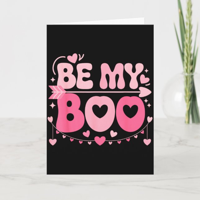 Tarjeta Be My Boo Cute Valentine Halloween Family Matching (Anverso)