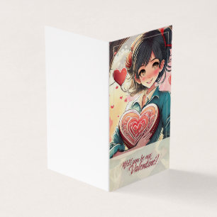 Tarjeta Be my Valentine in Manga Style 31470