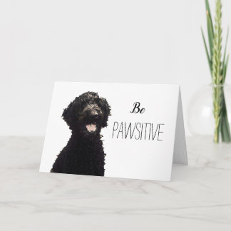 Tarjeta Be Pawsitive - Labradoodle