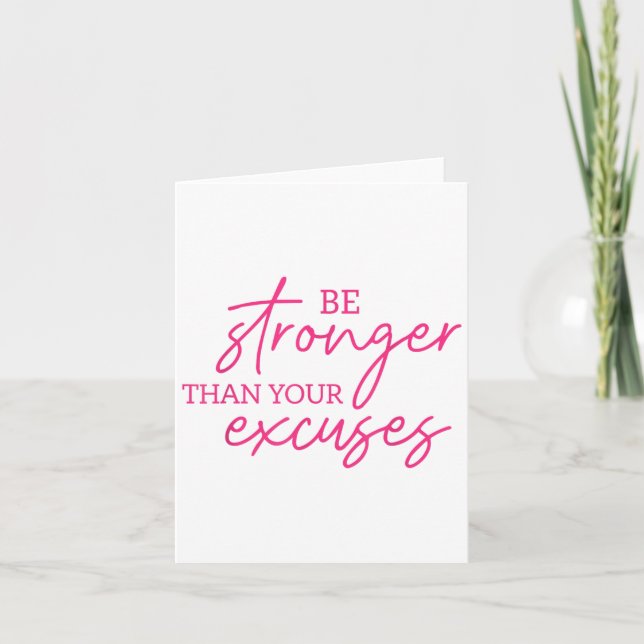 Tarjeta Be Stronger Than Your Excuses Shirt Workou Women M (Anverso)