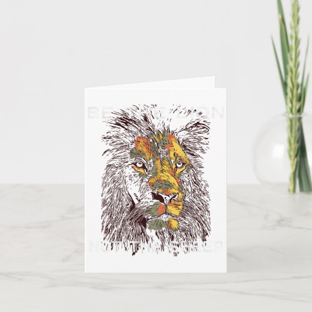Tarjeta Be The Lion Not The Sheep Motivational  (Anverso)