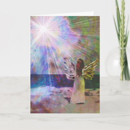 Tarjeta Beach Angel of Light Greeting Card
