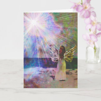 Tarjeta Beach Angel of Light Greeting Card