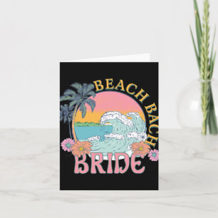 Tarjeta Beach Bach Bride Brida Bridesmaid Retro Summer Bac