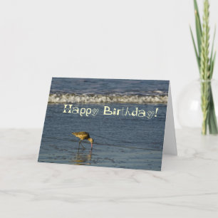 Tarjeta Beach Bird Happy Birday 4