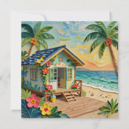Tarjeta Beach Home Oceanic Blank