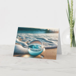 Tarjeta Beach Lens Ball por cumpleaños