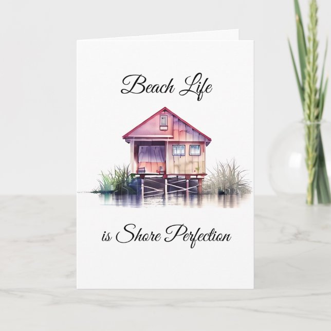 Tarjeta Beach Life Pun | Sólo decir que es personal (Anverso)