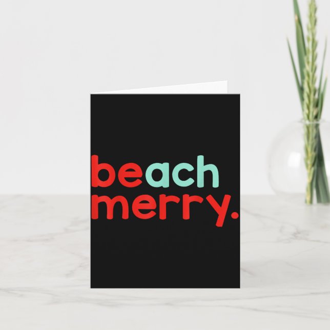 Tarjeta Beach Merry Christmas  (Anverso)