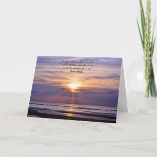 Tarjeta Beach Ocean Scripture Card Salm 46:10 Be Still