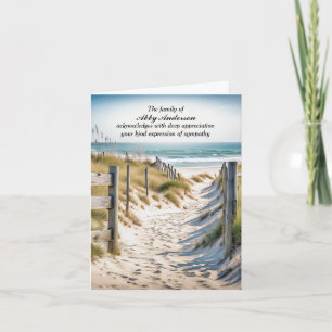 Tarjeta Beach Path In Sand Sympathy Gracias Card