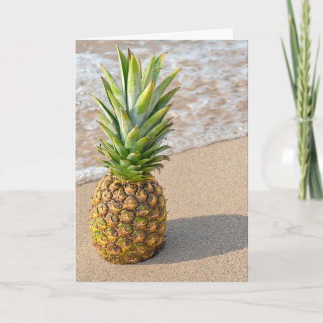 Tarjeta Beach Pineapple Friend's Birthday (Anverso)