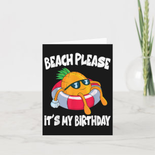 Tarjeta Beach Please Is My Birday Funny Pineapple Fruit
