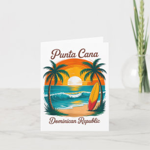 Tarjeta Beach Sunset Vacation Trip Punta Cana Dominican Re