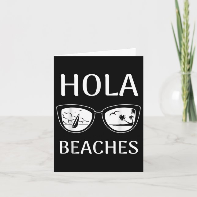 Tarjeta Beach Vacation Shirt Hola Beaches _3 (Anverso)