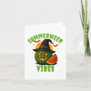 Tarjeta Beach Watermelon Summerween Vibes Witch Halloween