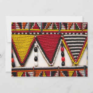 Tarjeta Beadwork tribal masái
