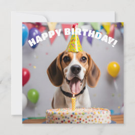 Tarjeta Beagle Birthday Party