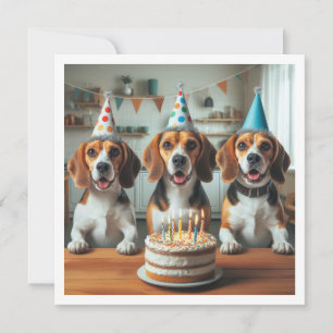 Tarjeta Beagle, cumpleaños Beagle, Beagle