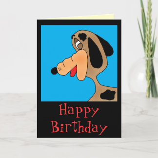 Tarjeta beagle, cumpleaños feliz
