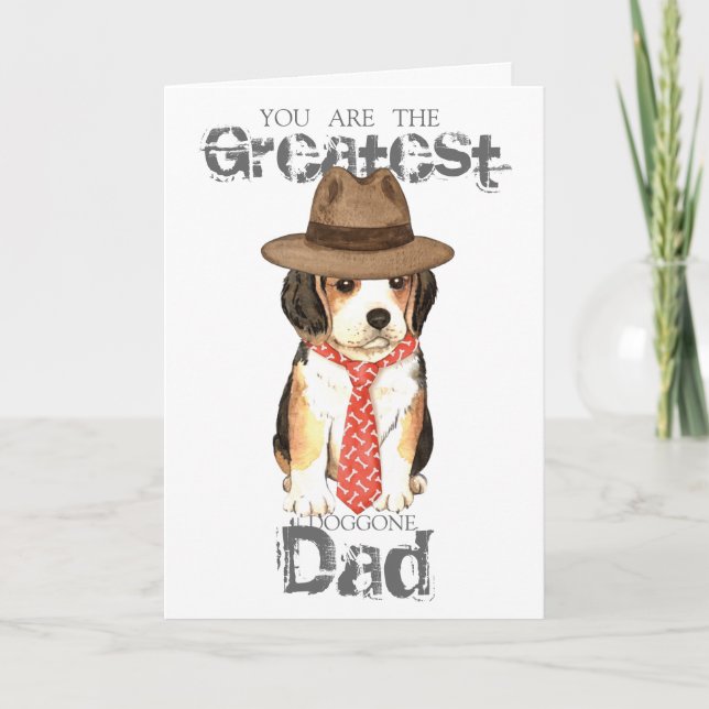 Tarjeta Beagle Dad (Anverso)