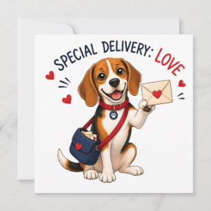 Tarjeta Beagle de Amor de Entrega Especial