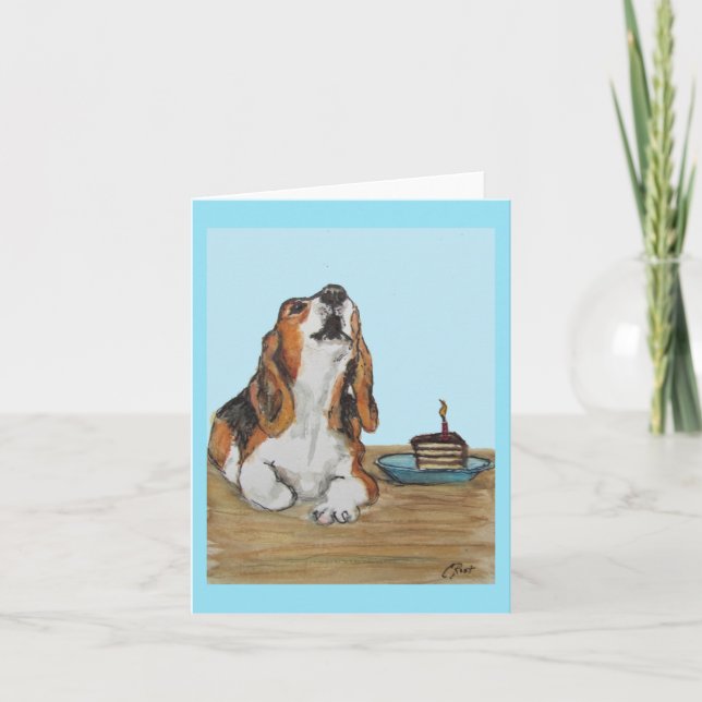 Tarjeta Beagle de Cumpleaños—Aúl de Cumpleaños (Anverso)
