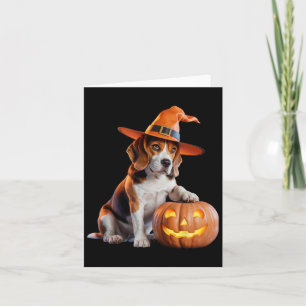 Tarjeta Beagle De Halloween Para Los Amantes Del Perro Enc