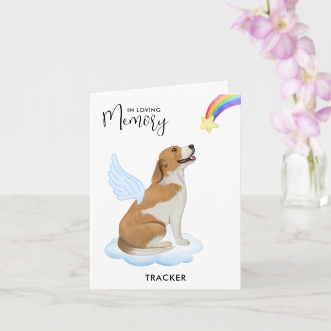 Tarjeta Beagle Dog Angel Memorial Mascota Pérdida Simpatía (Orquídea)