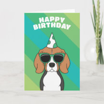 Beagle Dog Birday Card