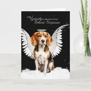 Tarjeta Beagle Guardian Angel Dog Mascota Simpatía