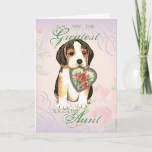 Tarjeta Beagle Heart Aunt