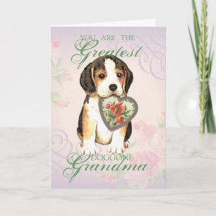 Tarjeta Beagle Heart Grandma