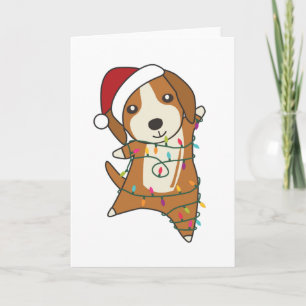 Tarjeta Beagle Merry Christmas Winter Animals Dog